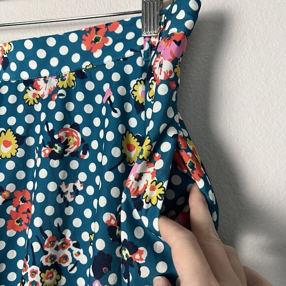 ModCloth Ikebana Retro Floral Midi Skirt Pinup 50s Colorful Maximalist Sz‎ Large - Picture 2 of 8